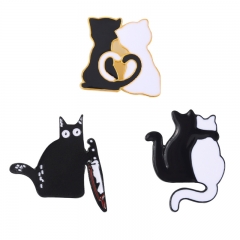 3 Styles The Black Cat Anime Alloy Pin Brooch