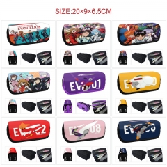 9 Styles EVA/Neon Genesis Evangelion Cartoon PU Zipper Anime Pencil Bag