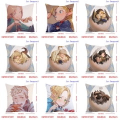 2 Sizes 9 Styles Delicious in Dungeon/Dungeon Meshi Cartoon Square Anime Pillow Case