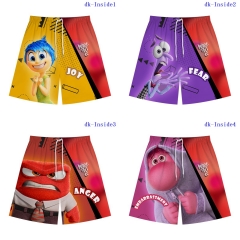 6 Styles Inside Out Cosplay Color Printing Anime Pants Shorts