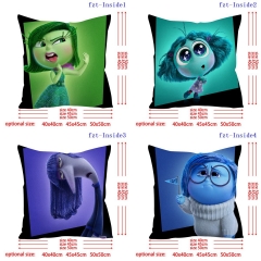 2 Sizes 9 Styles Inside Out Cartoon Square Anime Pillow Case