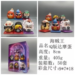 6PCS/SET 8CM One Piece Q Version PVC Anime Action Figure Toy