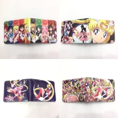 9.5x22.5cm 5 Styles Pretty Soldier Sailor Moon Short Folding Purse PU Anime Wallet