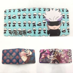 9.5x22.5cm 3 Styles Jujutsu Kaisen Short Folding Purse PU Anime Wallet