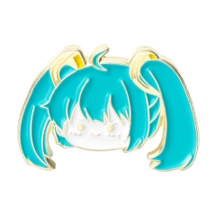 Hatsune Miku Cartoon Pin Anime Alloy Brooch