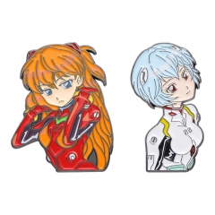 2 Styles EVA/Neon Genesis Evangelion Cartoon Pin Anime Alloy Brooch