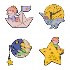 4 Styles Le Petit Prince Cartoon Pin Anime Alloy Brooch