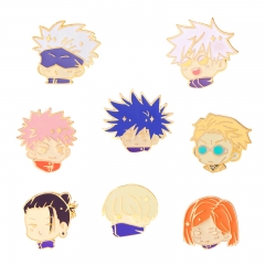 8 Styles Jujutsu Kaisen Cartoon Pin Anime Alloy Brooch