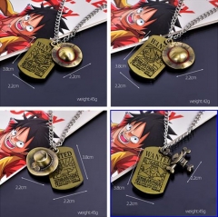 8 Styles One Piece Cartoon Anime Alloy Keychain Necklace