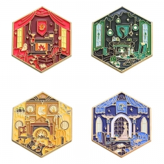 4 Styles Harry Potter Cartoon Pin Anime Alloy Brooch