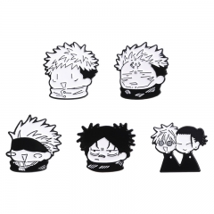 5 Styles Jujutsu Kaisen Cartoon Pin Anime Alloy Brooch