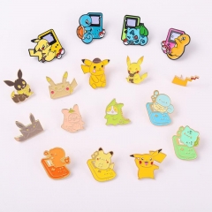 11 Styles Pokemon Cartoon Pin Anime Alloy Brooch