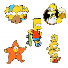 10 Styles The Simpsons Cartoon Pin Anime Alloy Brooch