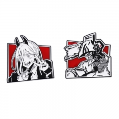 2 Styles Chainsaw Man Monster Cartoon Pin Anime Alloy Brooch