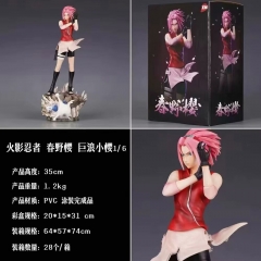 35cm Naruto Haruno Sakura Anime PVC Figure Toy Doll
