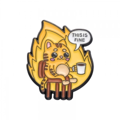 Garfield Cartoon Pin Anime Alloy Brooch