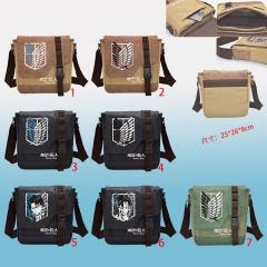 7 Styles Attack on Titan/Shingeki No Kyojin Cartoon Canvas Shoulder Bag Anime Messenger Bag