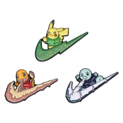 3 Styles Pokemon Cartoon Pin Anime Alloy Brooch