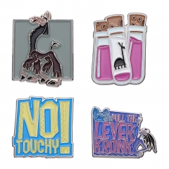 4 Styles Cute Cartoon Pin Anime Alloy Brooch