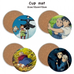 12 Styles Howl's Moving Castle Cartoon Ceramics Cup Mat Anime Coaster