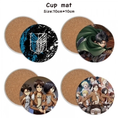 18 Styles Attack on Titan/Shingeki No Kyojin Cartoon Ceramics Cup Mat Anime Coaster