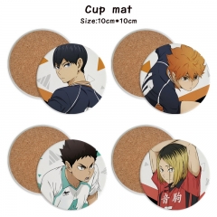 18 Styles Haikyuu Cartoon Ceramics Cup Mat Anime Coaster