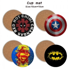 48 Styles Marvel Comics Batman Superman Iron Man Cartoon Ceramics Cup Mat Anime Coaster