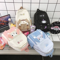 4 Styles Sanrio Melody kitty Cinnamoroll Kuromi Cartoon Pattern Anime Backpack Bag