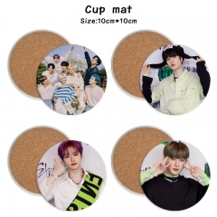 18 Styles K-POP Stray Kids Cartoon Ceramics Cup mat Anime Coaster