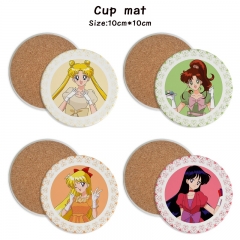 24 Styles Pretty Soldier Sailor Moon Cartoon Ceramics Cup Mat Anime Coaster