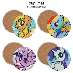 12 Styles My Little Pony Cartoon Ceramics Cup Mat Anime Coaster