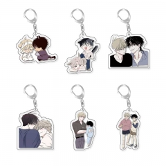 6 Styles Seaside Night Cartoon Acrylic Anime Keychain