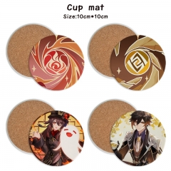 44 Styles Genshin Impact Cartoon Ceramics Cup Mat Anime Coaster