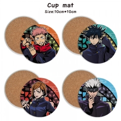 14 Styles Jujutsu Kaisen Cartoon Ceramics Cup Mat Anime Coaster