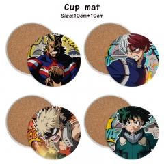 18 Styles My Hero Academia Cartoon Ceramics Cup Mat Anime Coaster