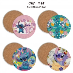 25 Styles Lilo & Stitch Cartoon Ceramics Cup Mat Anime Coaster