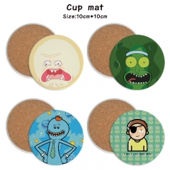 13 Styles Rick and Morty Cartoon Ceramics Cup Mat Anime Coaster