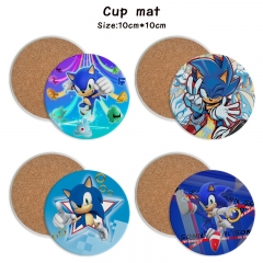 18 Styles Sonic the Hedgehog Cartoon Ceramics Cup Mat Anime Coaster