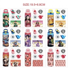 12 Styles 350ML Demon Slayer: Kimetsu no Yaiba Cartoon Pattern 304 Stainless Steel Anime Thermos Cup/Vacuum Cup