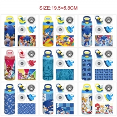 9 Styles 350ML Sonic the Hedgehog Cartoon Pattern 304 Stainless Steel Anime Thermos Cup/Vacuum Cup