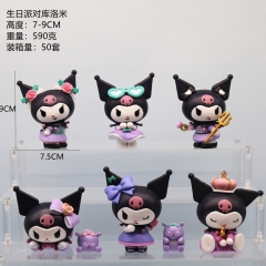 6PCS/SET 7-9CM Kuromi Cartoon PVC Anime Figure