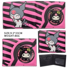 2 Styles Sanrio Kuromi Cartoon Coin Purse PU Anime Short Wallet