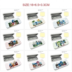 10 Styles Sonic the Hedgehog Cartoon Anime PU Glasses Case