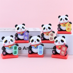 6PCS/SET 6CM Panda Kawaii Anime PVC Figure