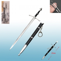 22cm The Lord of the Rings Cartoon Anime Sword Weapon Keychain