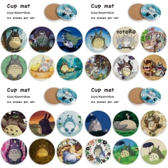 4 Styles 6PCS/SET My Neighbor Totoro Cartoon Ceramics Cup Mat Anime Coaster