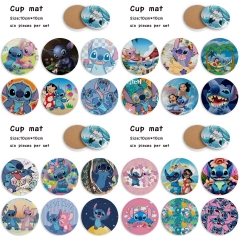 4 Styles 6PCS/SET Lilo & Stitch Cartoon Ceramics Cup Mat Anime Coaster