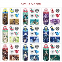 17 Styles 350ML Genshin Impact Cartoon Pattern 304 Stainless Steel Anime Thermos Cup/Vacuum Cup