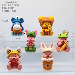 6PCS/SET 7-9CM Winnie the Pooh Anime PVC Figure Toy Doll