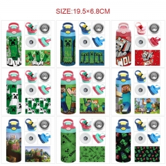 11 Styles 350ML Minecraft Cartoon Pattern 304 Stainless Steel Anime Thermos Cup/Vacuum Cup